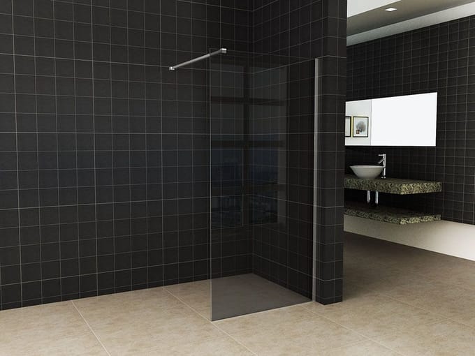 Sanifun Slim glasplaat rookglas 1100 x 2000 x 8 mm nano