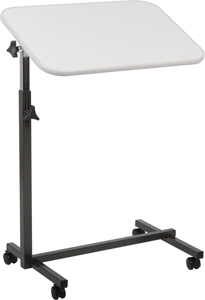 Bedtafel met wieltjes - Bedleestafel - Laptoptafel - Bijzettafel - Grijs