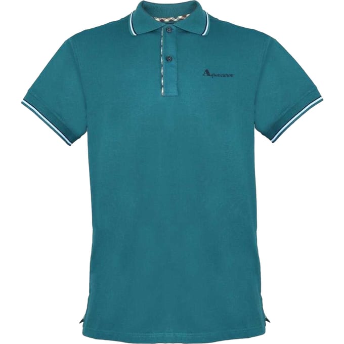 Aquascutum Heren Poloshirt met Tip (Groen)
