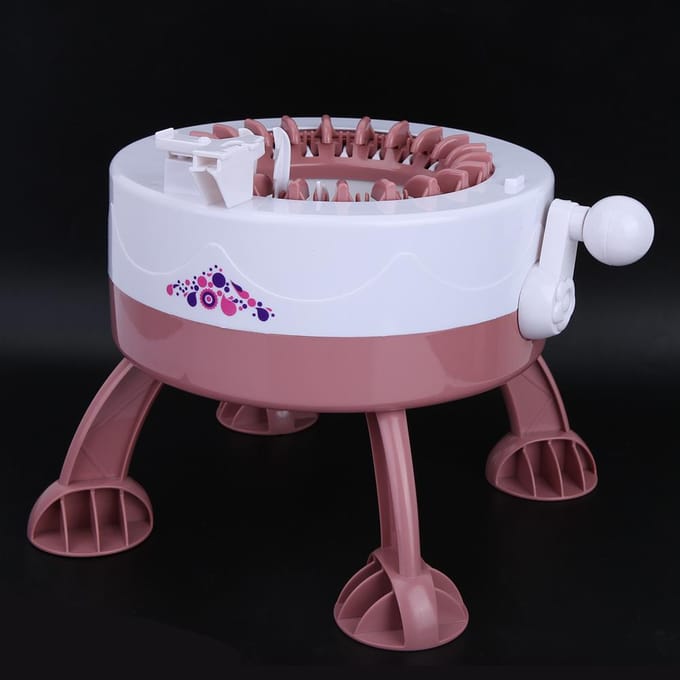 DIY Plastic Handbreimachine Naaimachine Kinderen Weven Speelgoed Gereedschap Accessoires(22 naalden) white