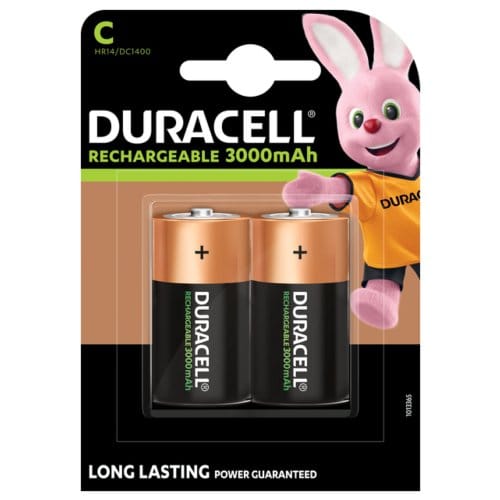 Oplaadbare C batterij (baby) Duracell PreCharged NiMH 1.2 V 3000 mAh 2 stuk(s)