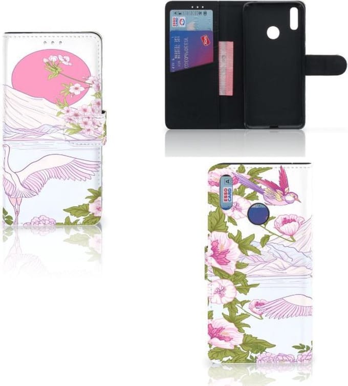 Huawei Y7 (2019) Telefoonhoesje met Pasjes Bird Standing