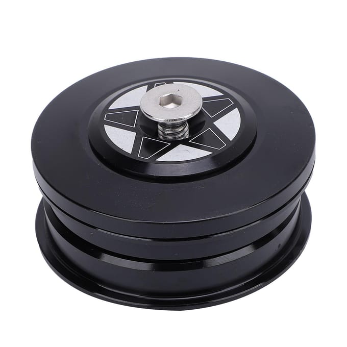 Jeu de direction VTT 49,7 mm Alliage d'aluminium Faible bruit Roulement doublement étanche Jeu de direction vélo de route pour black