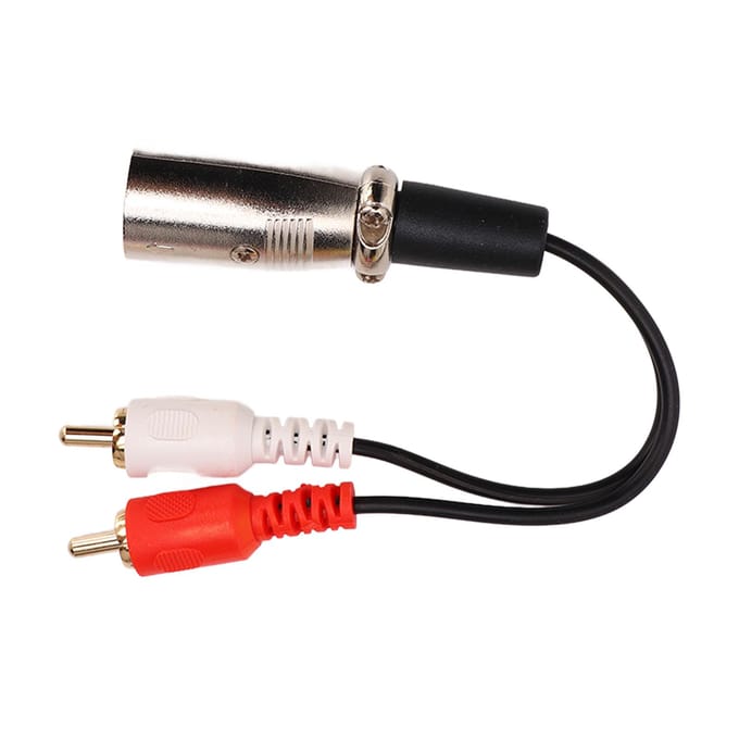 Dubbele RCA naar XLR Kabel 15cm XLR Mannelijk naar 2 RCA Stereo o Adapterkabel voor Luidspreker DVD-speler