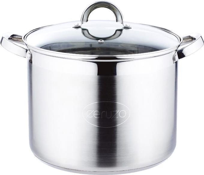 Ceruzo - RVS - Grote Soeppan - 20 Liter- Diameter 32 cm- H 25cm - Inductie - Stamppotpan
