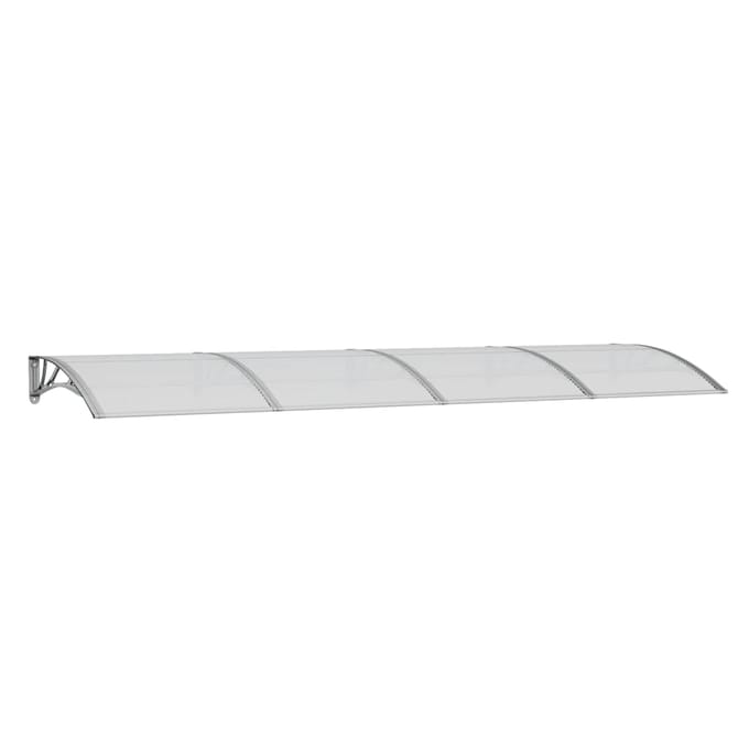 vidaXL - Deurluifel - Grijs - 350x100 - cm - Polycarbonaat