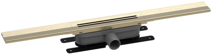 Easy drain R-line Clean Color douchegoot 90cm brushed brass