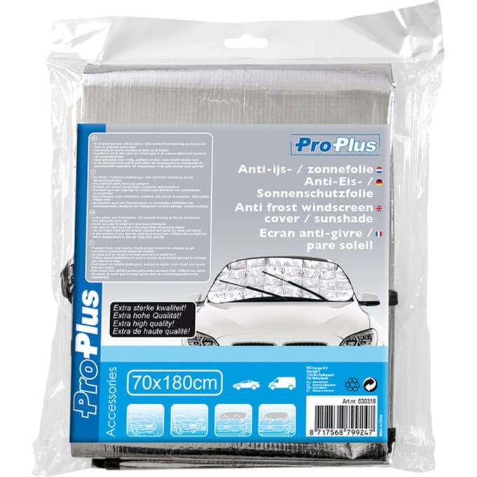 ProPlus Multifunctioneel auto zonnescherm en anti-vorst deken - 70 x 180 cm - Compact en eenvoudig te gebruiken