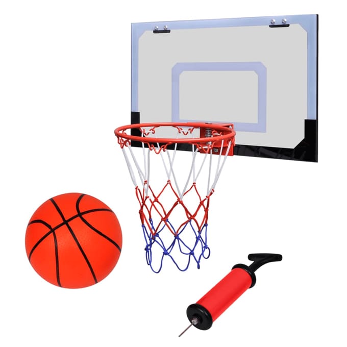 Mini Set de Panier de Basket avec Ballon et Pompe Utilisation Intérieure
