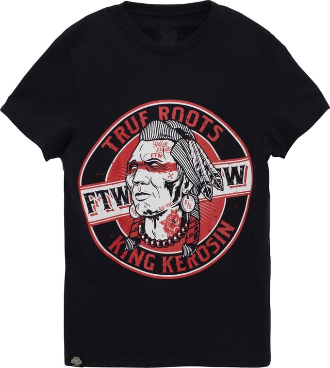 King Kerosin True -T-shirt Roots Indian Black