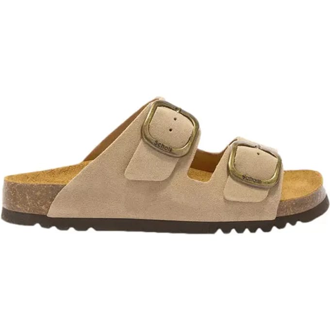 Teenslippers Scholl Noelle Suede Dark Beige