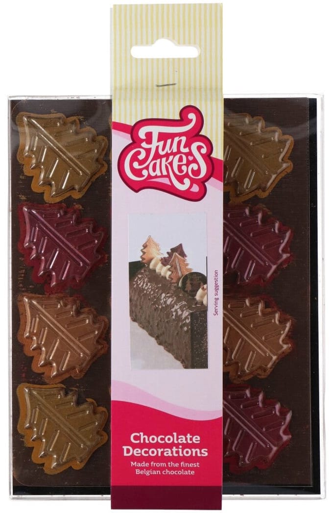 FunCakes Chocolade Decoraties - Kerstboom - Set/12