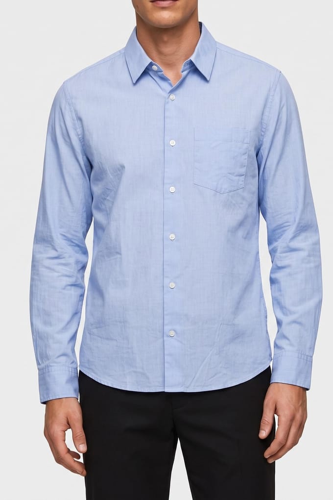 Calvin Klein Ls Eoe Washed Poplin Shirt Marina Maat: S | Zakelijke Overhemden Outlet | Heren | Blauw