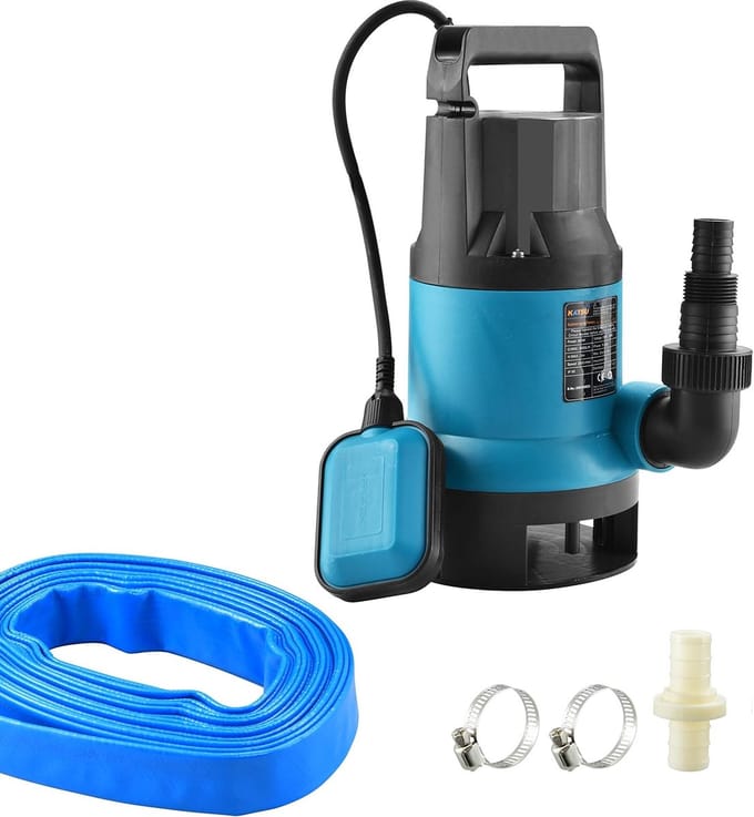 Domplepomp 400 W met 10 meter slang en snelkoppelingsaansluiting