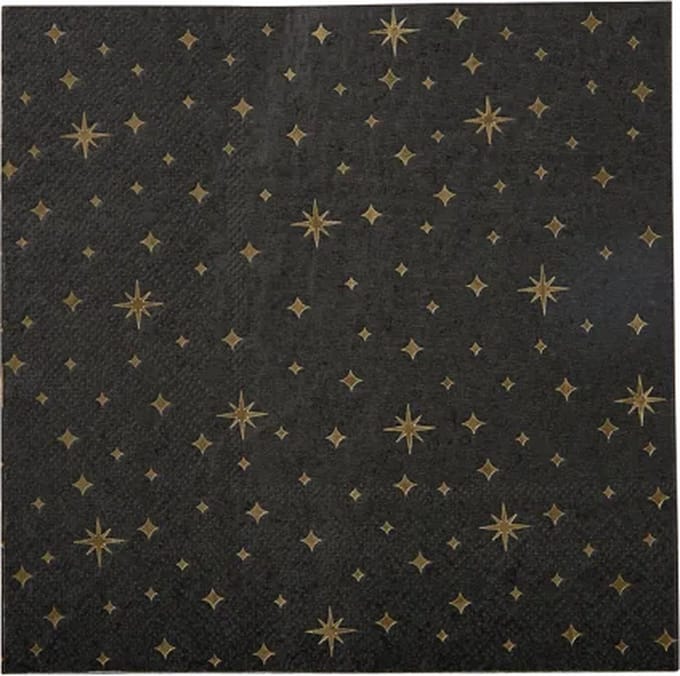 Party table ware - Napkins black/gold