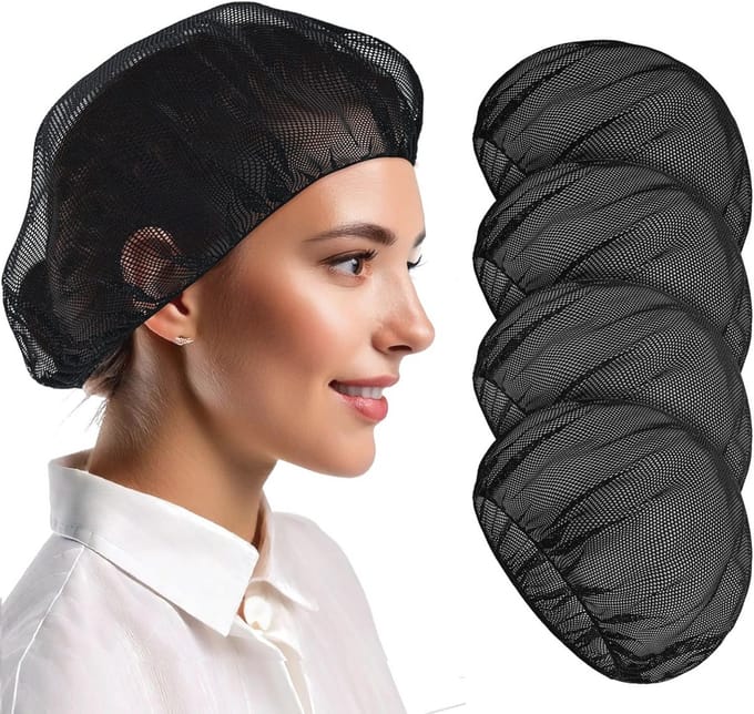Dailygoods- Haarnet 4 stuks - Verstelbare Kookmuts - Uniseks - Herbruikbaar - Wasbaar - Ademend Polyester - Koksmuts