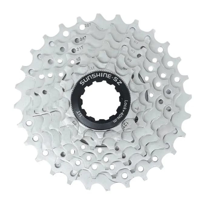 Mountainbike cassette P2R Shine Shimano-Sram 7 v 11-28 T