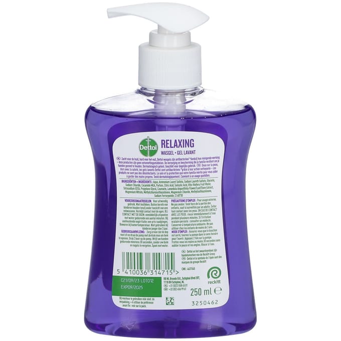 Dettol Wasgel - Verzachtend met lavendel en druifextracten - Handzeep - 250 ml