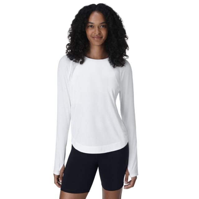 Sweaty Betty Breathe Easy Mesh Long Sleeve Top WIT - Maat S