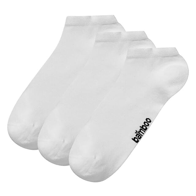 Sneakersokken Bamboe Wit 6-paar Heren / Dames Sokken - Maat 35-38