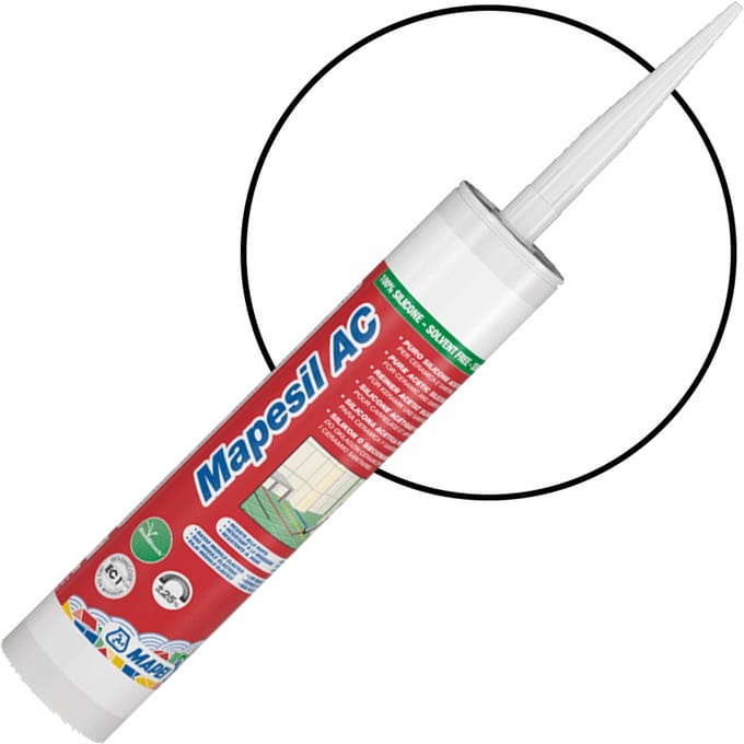 MAPEI Mapesil AC Siliconenkit - Voor Afdichten Van Voegen - Kleur 103 Moon White - 310 ml