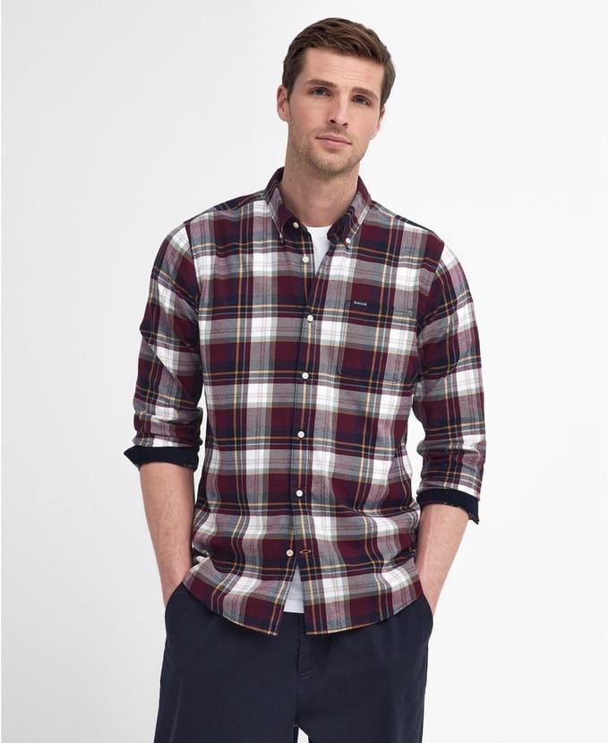 Barbour Crossfell kastanjebruin overhemd