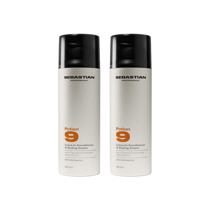 2x Sebastian Potion 9 Leave-In Conditioner & Styling Cream 150ml