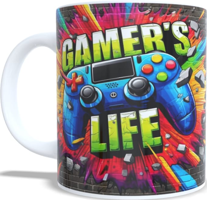 Koffie beker - thee mok - spreuk - gamers life