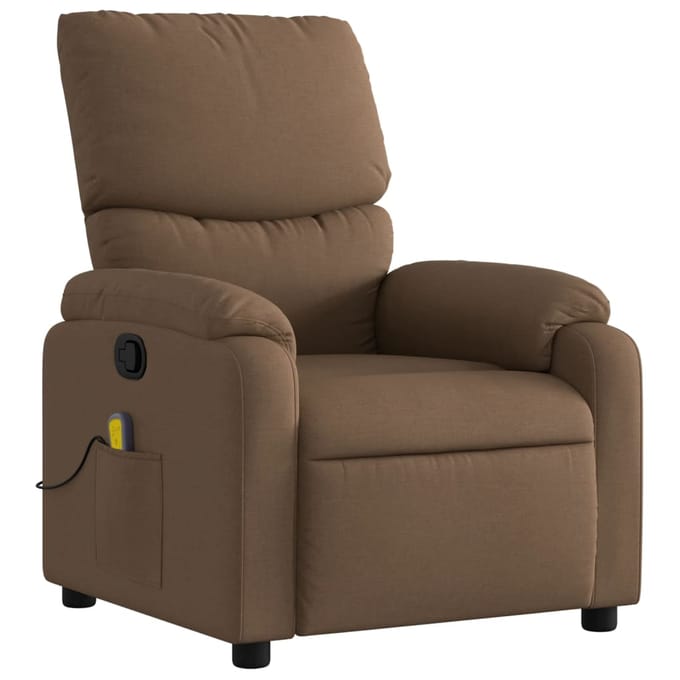 vidaXL - Massagestoel - verstelbaar - stof - bruin