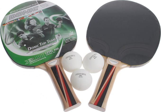 Tafeltennis Donic-Schildkröt Top Teams 400 Im Carrybag, 2 Schläger 400