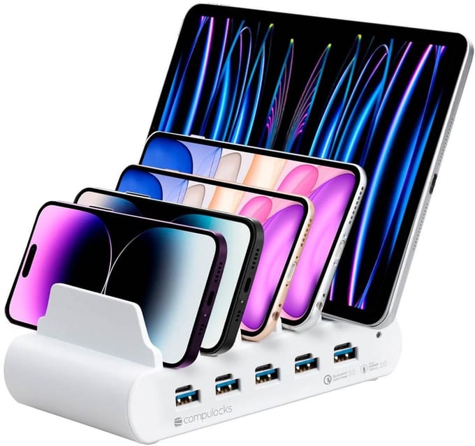 Compulocks Laadstation - 5 x 4-pins USB Type A, 5 x USB-C - 150 Watt