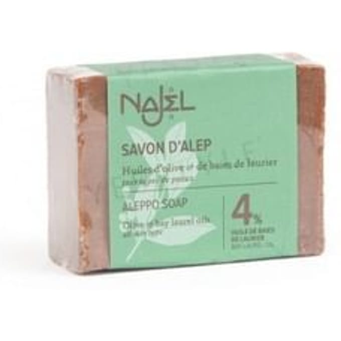 Najel Aleppo Olijfzeep 4% laurierolie 155 Gram