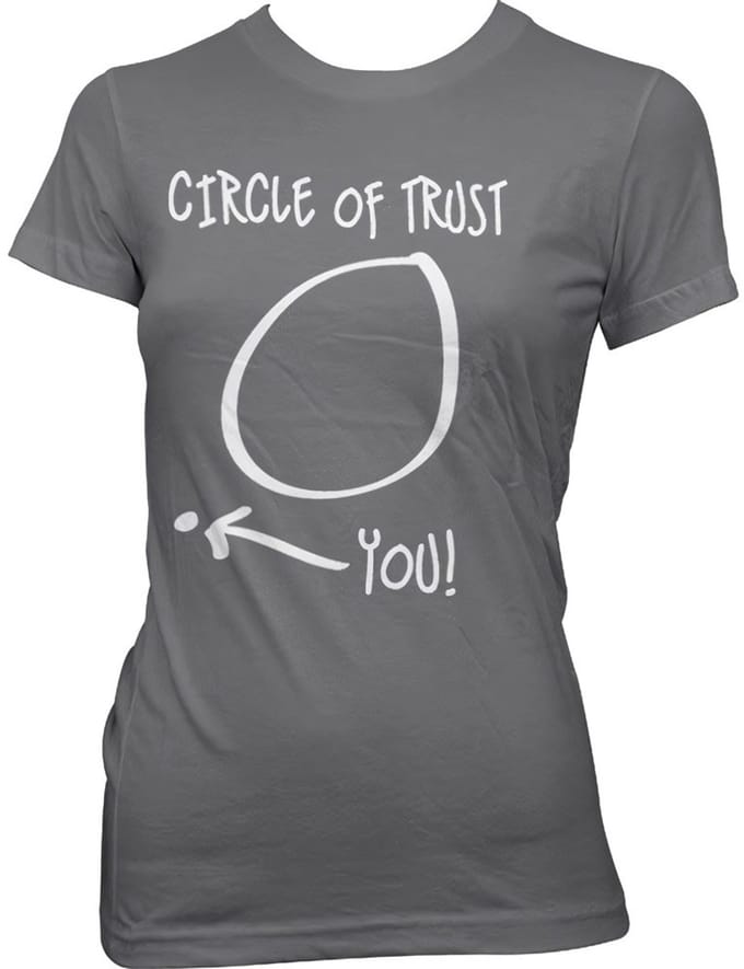 Hybris Circle Of Trust Girly Tee dames-T-shirt donkergrijs