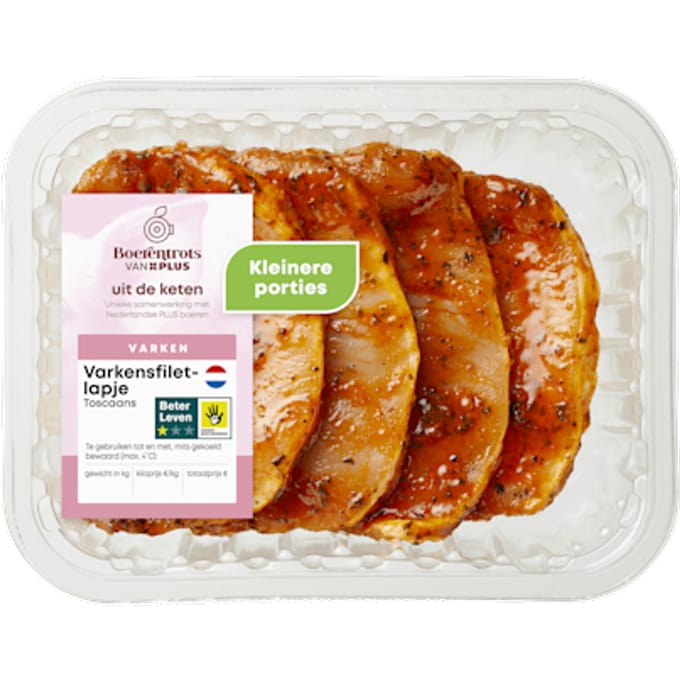 Varkensfiletlapje Toscaans a la minute