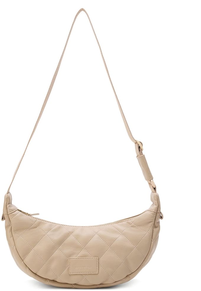 SEIDENFELT MANUFAKTUR Schoudertas Evenes Halfmoon Bag Light Sand Beige