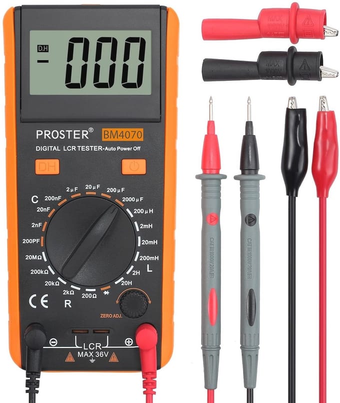 Digitale Multimeter voor Capaciteit, Inductie en Weerstand met LCD-display