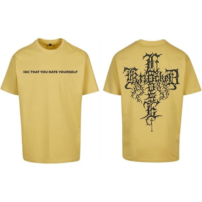 Knocked Loose Oversized T-shirt - Hate Yourself - S tot XXL - voor Mannen - geel