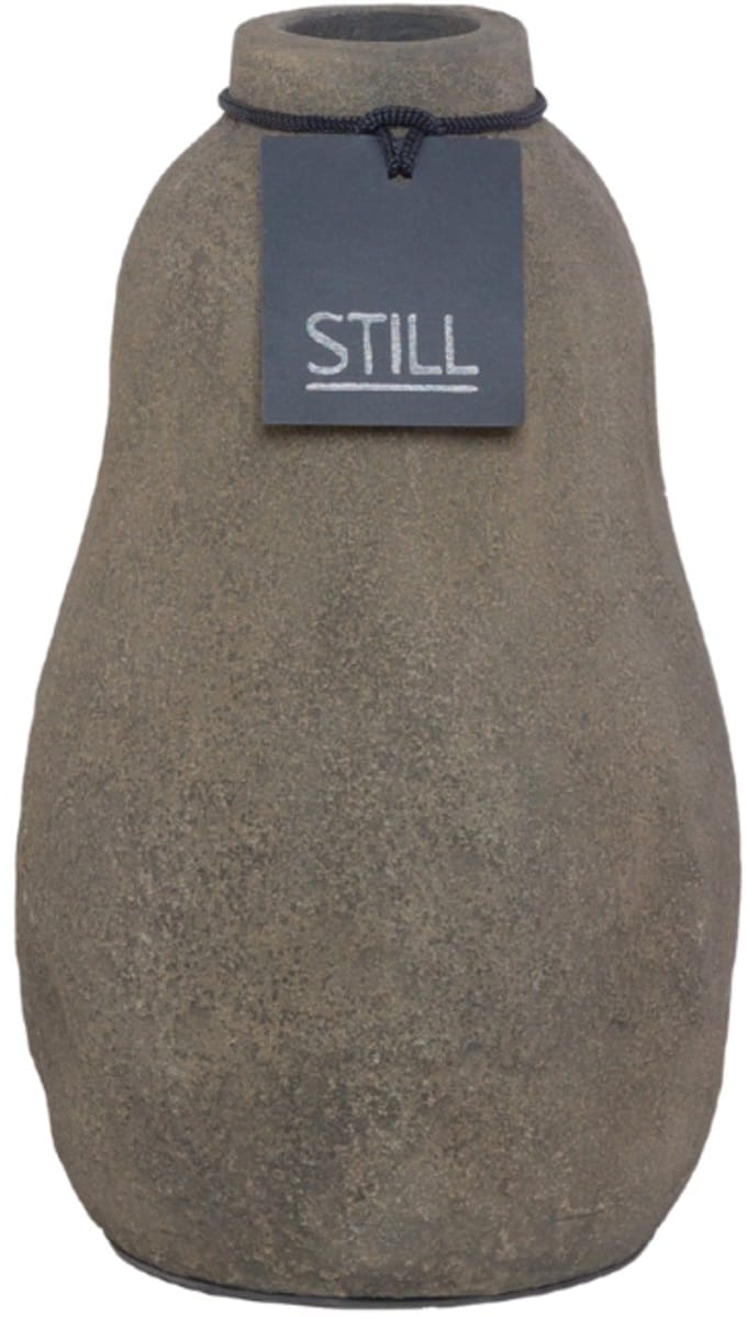 STILL - Flesvaas - Organische Vorm - Dark - Bruin - 18 x 12 cm