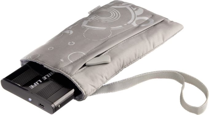 Harde schijf tas print grijs 2,5"