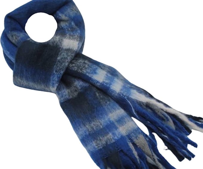 Winter Sjaal Dames Sjaal Blauw