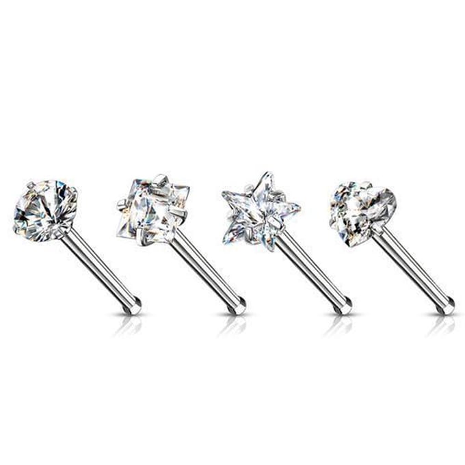 Voordeelset PVD 4 pack assortiment studs 0.8x6 - LMPiercings