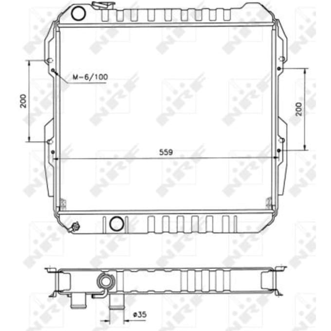 Radiator, motorkoeling NRF 506724