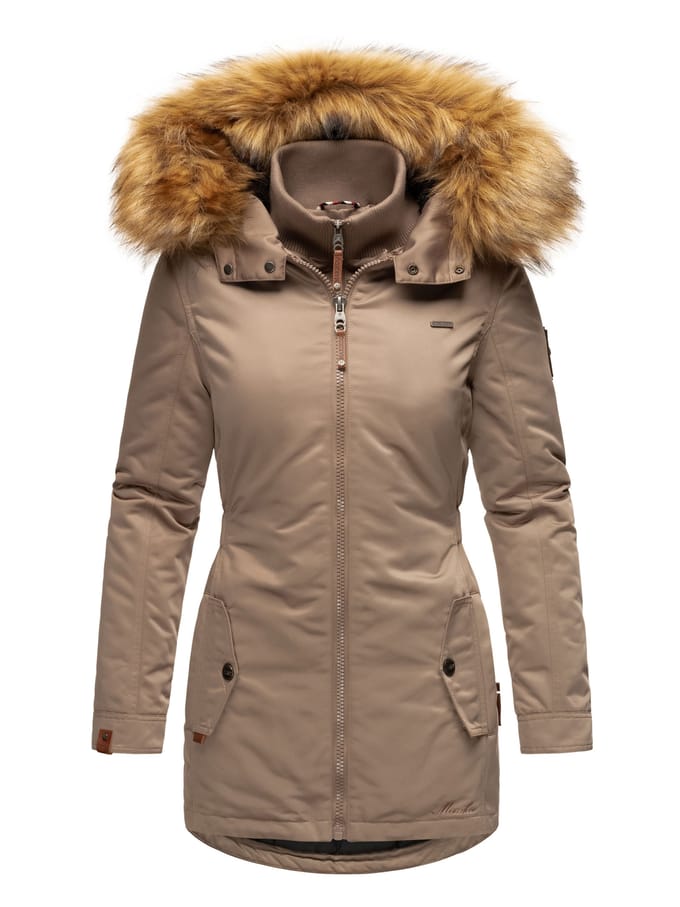 Marikoo dames winterjas – Sanakoo, warm met afneembare bontkraag