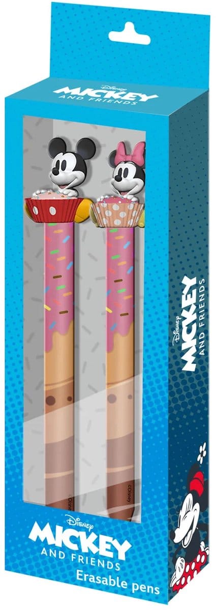 Karactermania - Disney Mickey & Minnie Mix - Pack van 2 Uitwisbare Gelpennen
