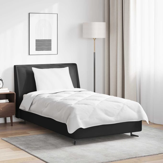vidaXL - Dekbed - met - kussen - 2 - st - Wit - Microvezel