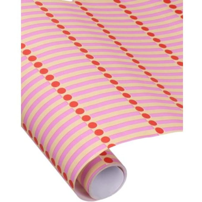 Ole cadeaupapier matches - vanilla/poppy red