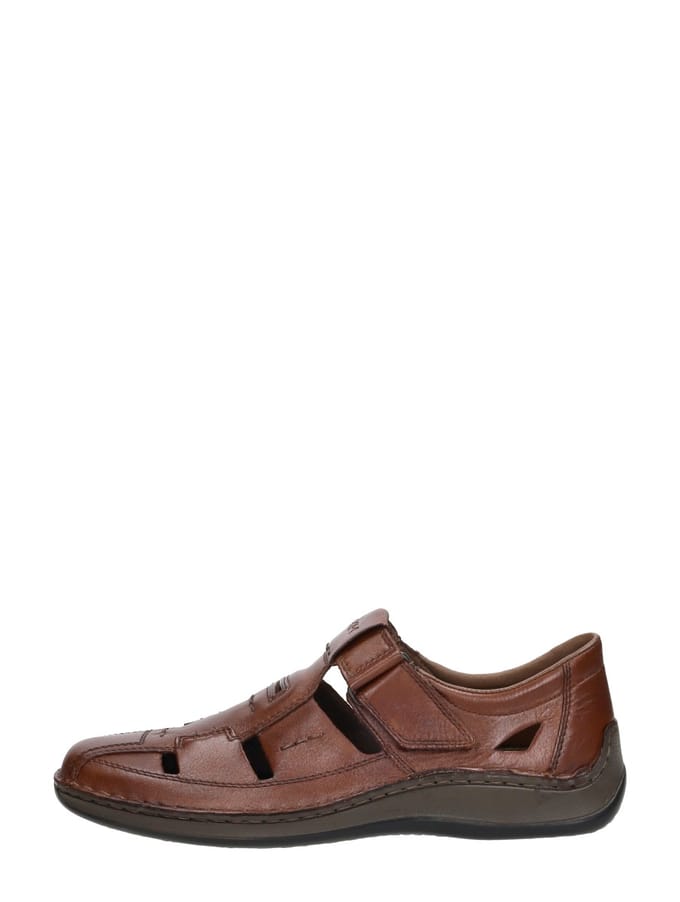 Platte sandalen Rieker Klittenband Klittenband - cognac - Maat