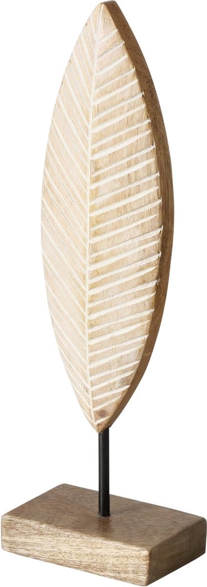 Houten decoratief blad op voet Evana 2