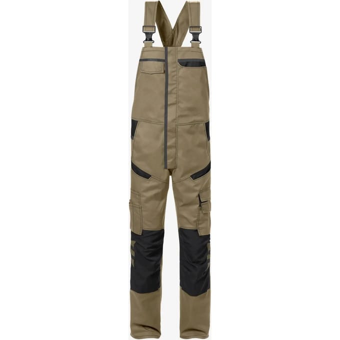 Fristads Amerikaanse Overall 1555 Stfp - Khaki/Zwart - C58