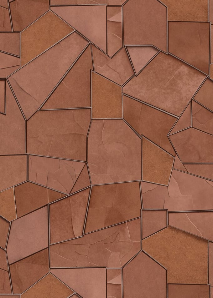 Erismann Vinylbehang 10445-13 - Elle 4 - Abstract Terracotta - 53cm x 10.05m